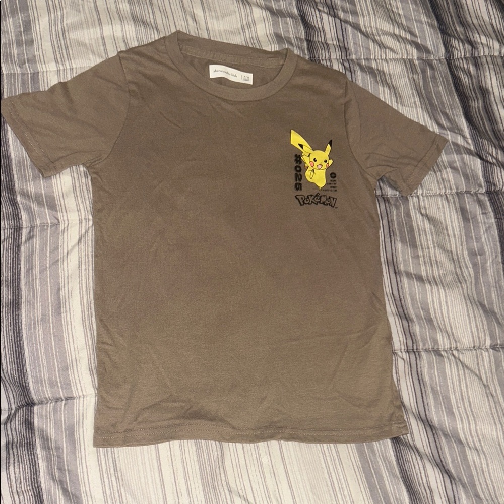 Abercrombie kids Brown Pikachu Kids T-Shirt size 7/8